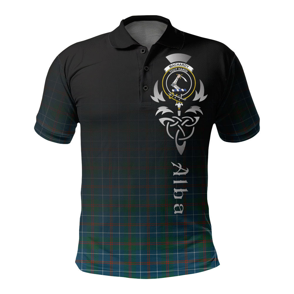 Clan MacHardy Ancient Tartan Polo Shirt - Alba Celtic Style VS69 MacHardy Ancient Tartan Tartan Polo