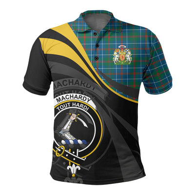Clan MacHardy Ancient Tartan Polo Shirt - Royal Coat Of Arms Style