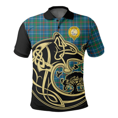 Clan MacHardy Ancient Tartan Polo Shirt Viking Wolf