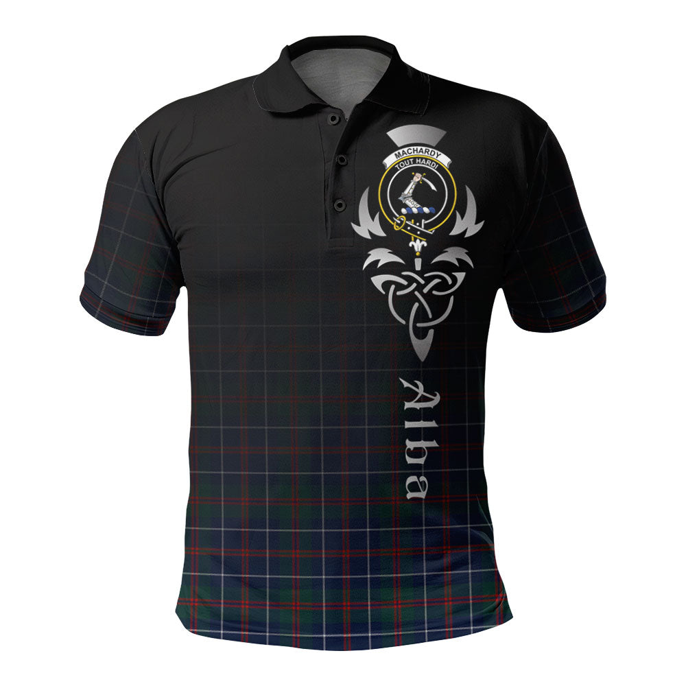 Clan MacHardy Modern Tartan Polo Shirt - Alba Celtic Style NN18 MacHardy Modern Tartan Tartan Polo