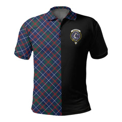 Clan MacHardy Modern Tartan Polo Shirt Half of Me - Cross Style FH43 MacHardy Modern Tartan Tartan Polo