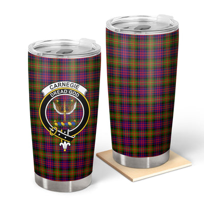 Clan Carnegie Modern Tartan Crest Tumbler EZ89