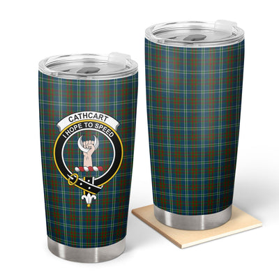 Clan Cathcart Tartan Crest Tumbler