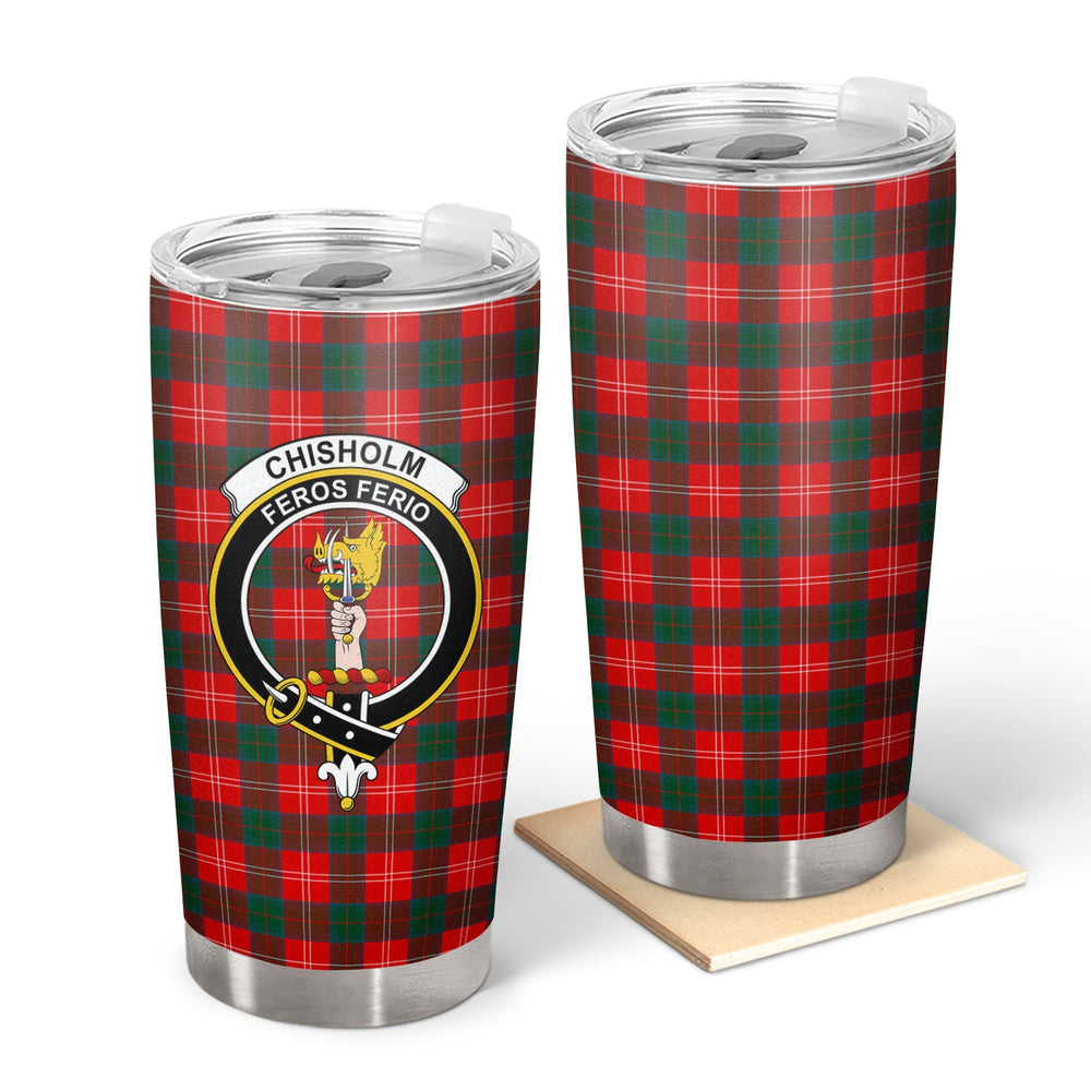 Clan Chisholm Modern Tartan Crest Tumbler DD45 Clan Chisholm Tartan Today