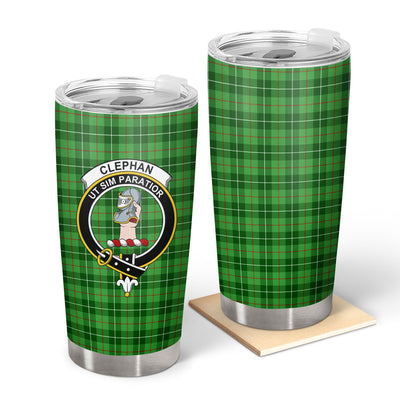 Clan Clephan (or Clephane) Tartan Crest Tumbler