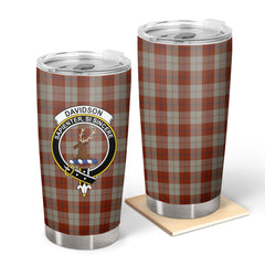 Clan Davidson Dress Dancers Tartan Crest Tumbler CF45 Clan Davidson Tartan Today