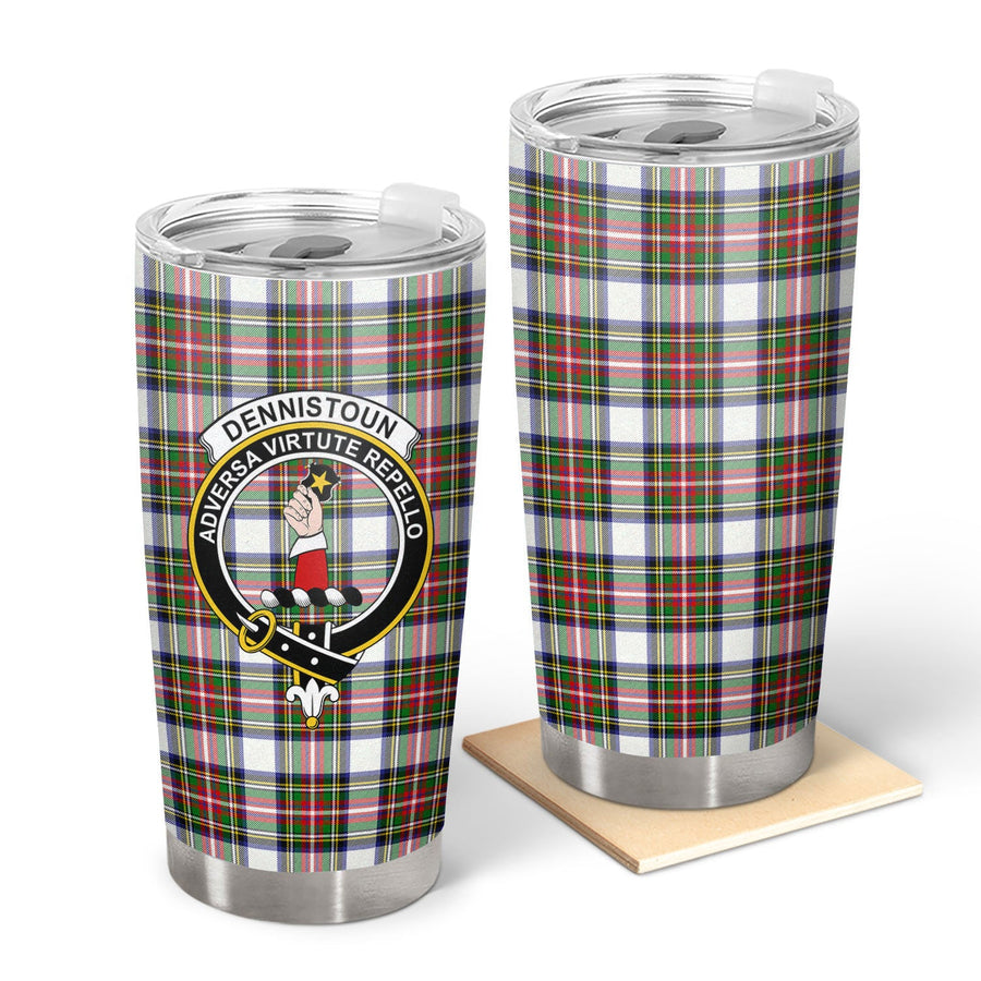 Clan Dennistoun Tartan Crest Tumbler