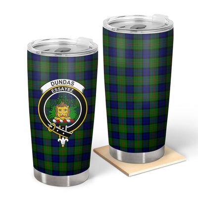 Clan Dundas Modern Tartan Crest Tumbler