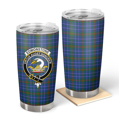 Clan Edmonstone Tartan Crest Tumbler