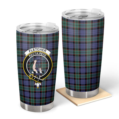 Clan Fletcher Modern Tartan Crest Tumbler