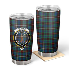 Clan Fraser (of Lovat) Hunting Ancient Tartan Crest Tumbler HS14 Clan Fraser Tartan Today