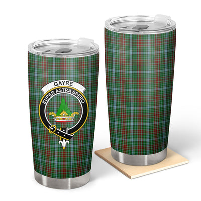 Clan Gayre Tartan Crest Tumbler