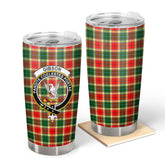 Clan Gibson Tartan Crest Tumbler JO87 Clan Hall Tartan Today