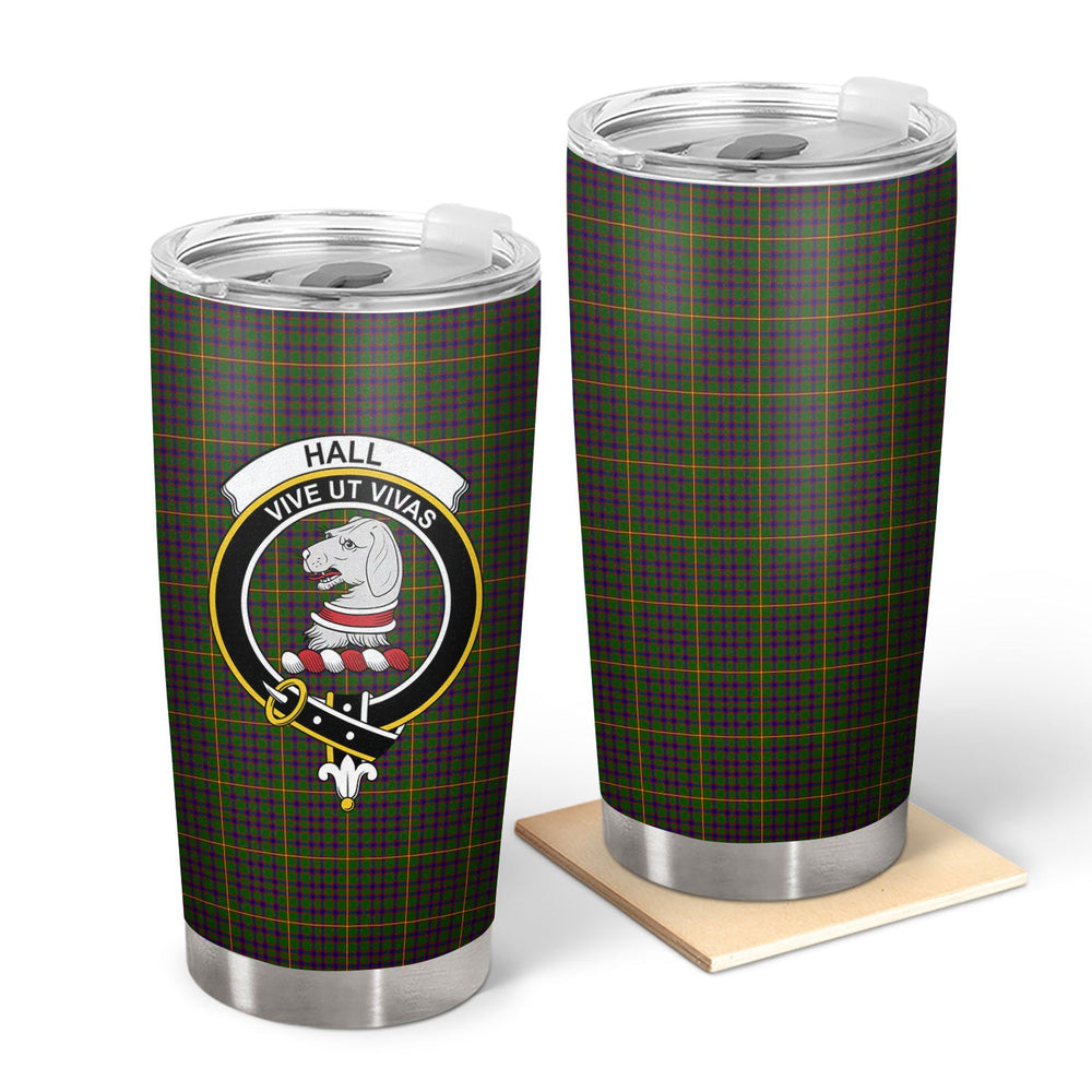 Clan Hall Tartan Crest Tumbler LR31 Clan Hall (Hall Tartan) Tartan Today