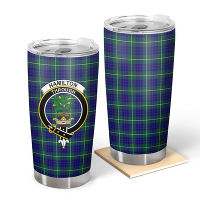 Clan Hamilton Hunting Modern Tartan Crest Tumbler YA20