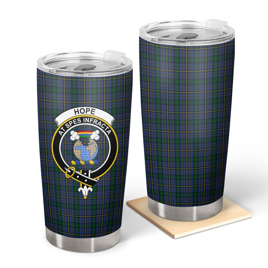 Clan Hope Tartan Crest Tumbler