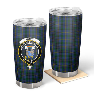 Clan Hope Tartan Crest Tumbler