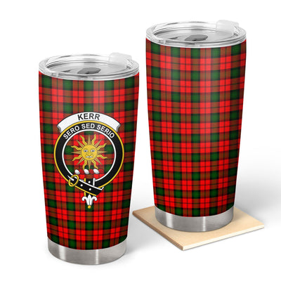 Clan Kerr Modern Tartan Crest Tumbler
