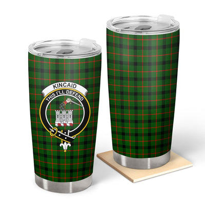 Clan Kincaid Tartan Crest Tumbler