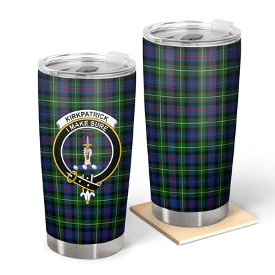 Clan Kirkpatrick Tartan Crest Tumbler