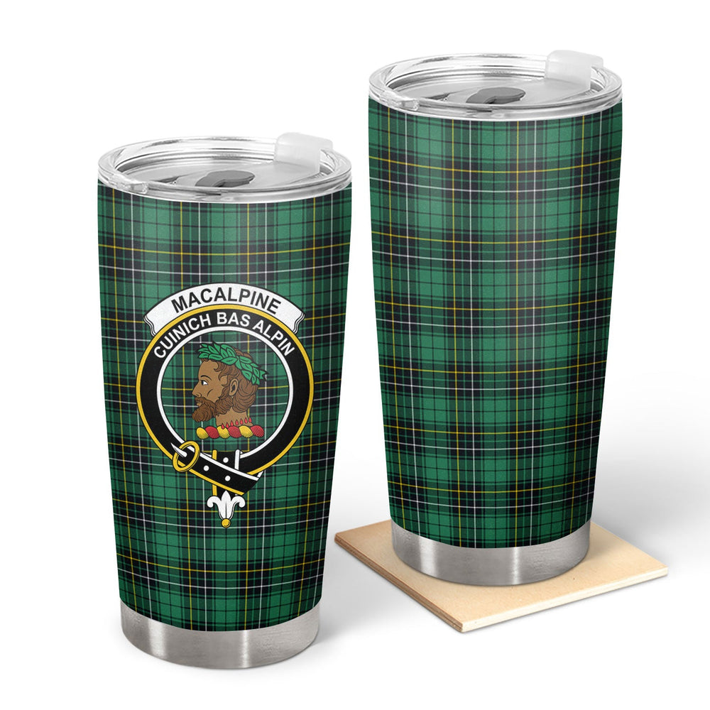 Clan MacAlpine Ancient Tartan Crest Tumbler JJ52 Clan MacAlpine Tartan Today