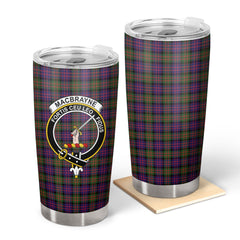 Clan MacBrayne Tartan Crest Tumbler OP81 Clan Hall Tartan Today