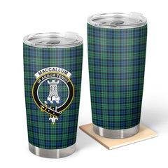 Clan MacCallum Ancient Tartan Crest Tumbler OG87 Clan MacCallum Tartan Today