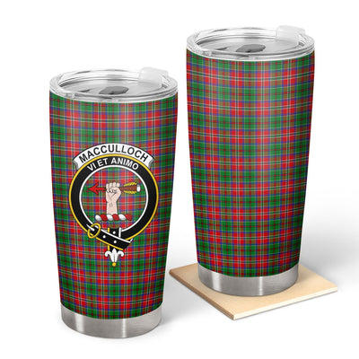 Clan MacCulloch (McCulloch) Tartan Crest Tumbler