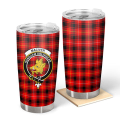 Clan MacIver Modern Tartan Crest Tumbler WV20 Clan Hall Tartan Today