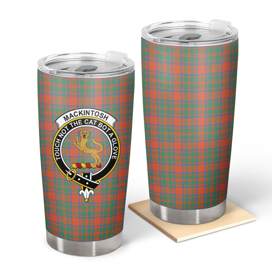 Clan MacKintosh Ancient Tartan Crest Tumbler