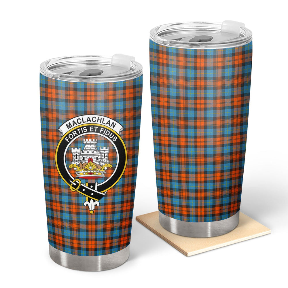 Clan MacLachlan Ancient Tartan Crest Tumbler UL72 Clan Hall Tartan Today