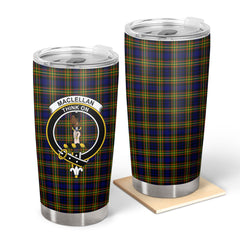 Clan MacLellan Modern Tartan Crest Tumbler FK36 Clan Hall Tartan Today
