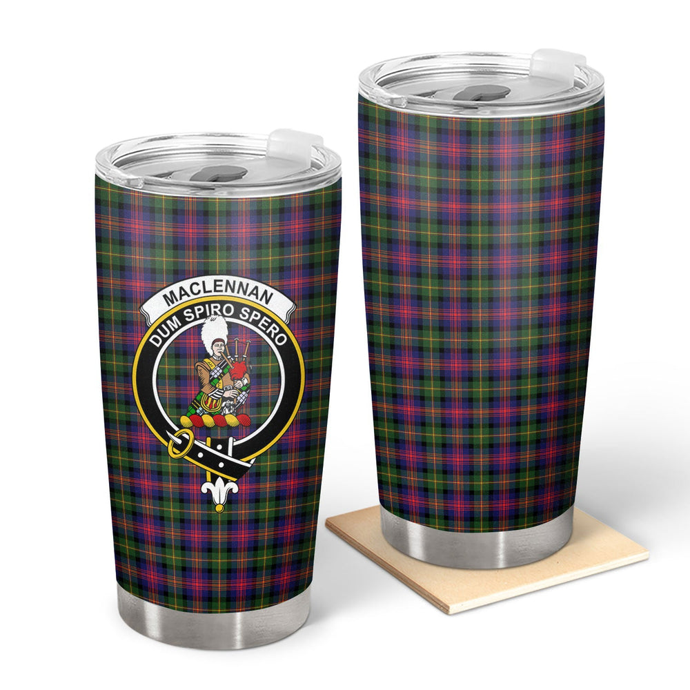 Clan MacLennan Modern Tartan Crest Tumbler RH19 Clan Hall Tartan Today