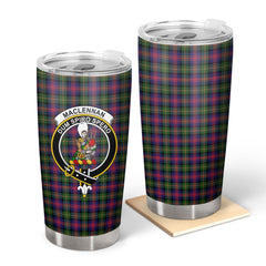 Clan MacLennan Modern Tartan Crest Tumbler RH19 Clan Hall Tartan Today