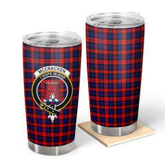 Clan McCracken Tartan Crest Tumbler SF55 Clan Hall Tartan Today