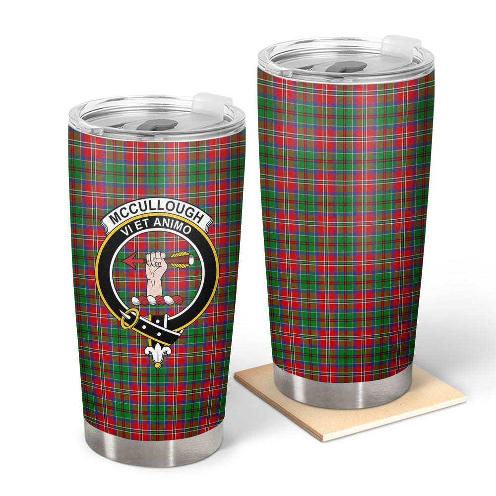 Clan McCullough Tartan Crest Tumbler HH78 Clan Hall Tartan Today
