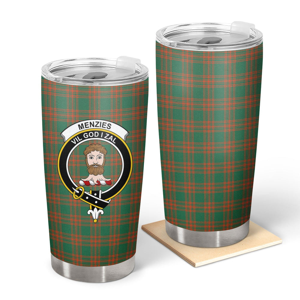 Clan Menzies Green Ancient Tartan Crest Tumbler LL67 Clan Menzies Tartan Today