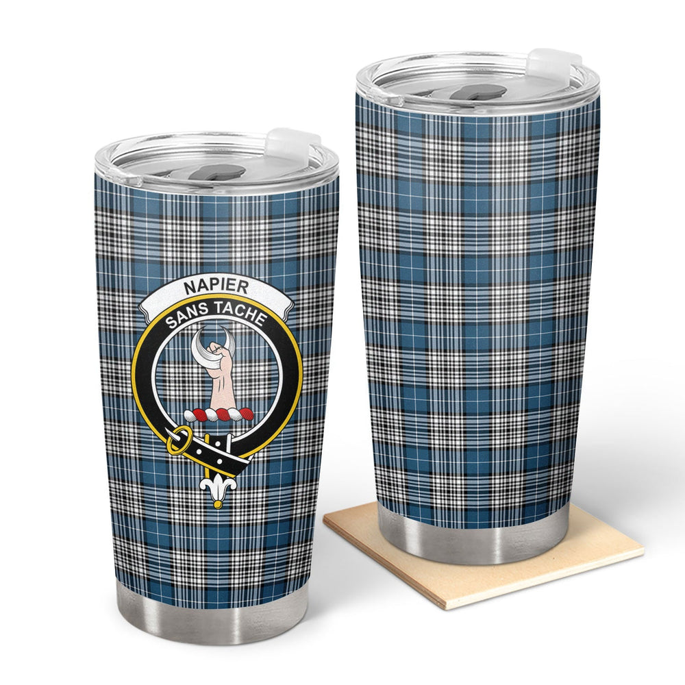 Clan Napier Modern Tartan Crest Tumbler XR54 Clan Napier Tartan Today