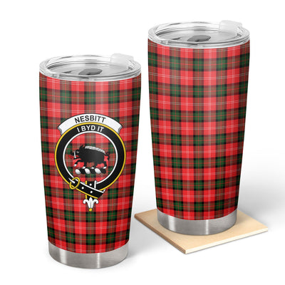 Clan Nesbitt Modern Tartan Crest Tumbler