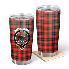 Clan Nesbitt Modern Tartan Crest Tumbler KM67 Clan Nesbitt Tartan Today