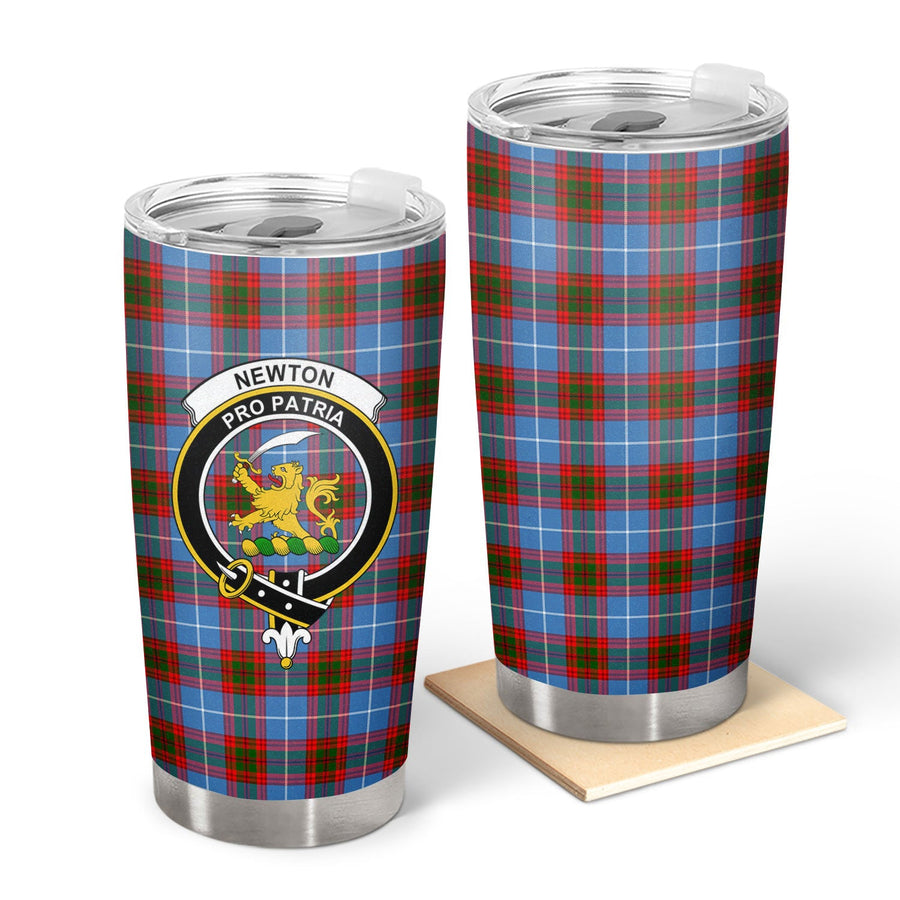 Clan Newton Tartan Crest Tumbler