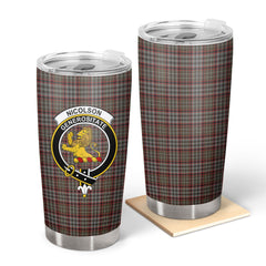 Clan Nicolson Hunting Weathered Tartan Crest Tumbler RK25 Clan Nicolson Tartan Today