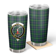Clan Orr Tartan Crest Tumbler DK75 Clan Hall Tartan Today