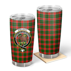 Clan Pollock Tartan Crest Tumbler IH17 Clan Pollock Tartan Today