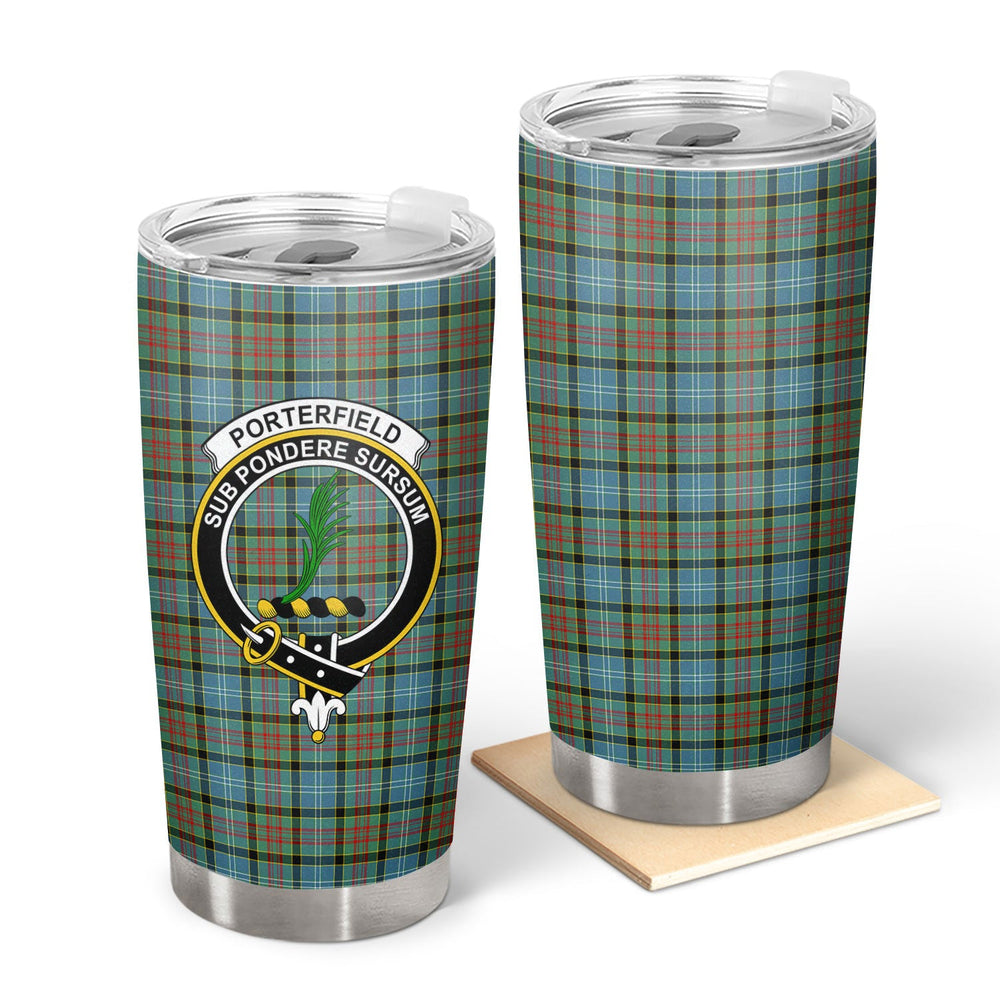 Clan Porterfield Tartan Crest Tumbler GX93 Clan Hall Tartan Today