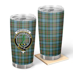 Clan Porterfield Tartan Crest Tumbler GX93 Clan Hall Tartan Today