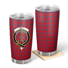 Clan Rait Tartan Crest Tumbler QN97 Clan Rait (Rait Tartan) Tartan Today