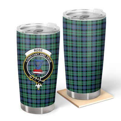 Clan Rose Hunting Ancient Tartan Crest Tumbler