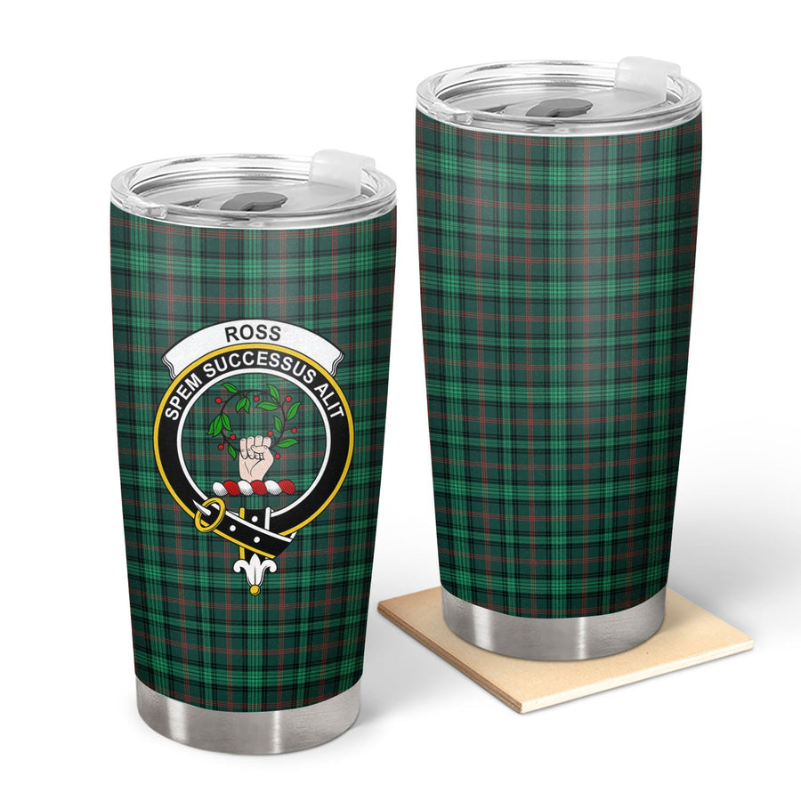 Clan Ross Hunting Modern Tartan Crest Tumbler