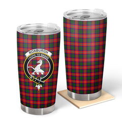 Clan Roxburgh District Tartan Crest Tumbler LC95 Clan Hall Tartan Today